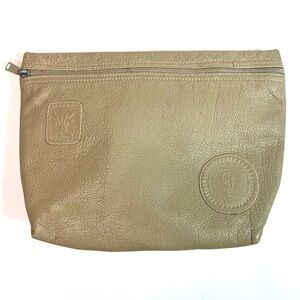 Vintage Carlos Falchi Leather Clutch Bag